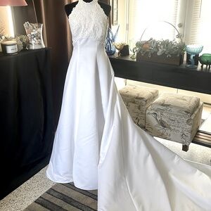 Wedding Gown White Satin